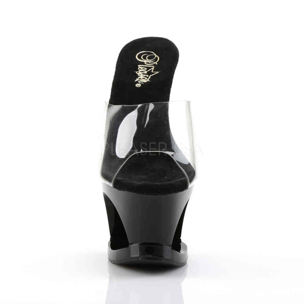 Pleaser - MOON-701HRS Slide sandal heels - Pole dance shoes - Black/Red